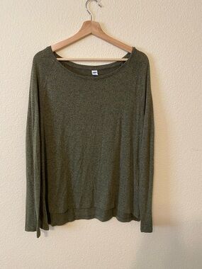 Olive Green Long Sleeve Top